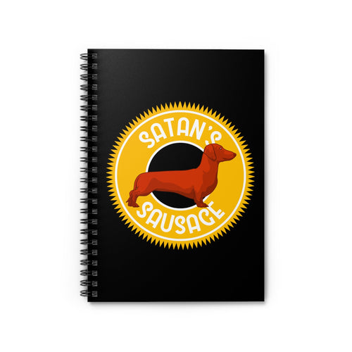 Satan's Sausage | Spiral Notebook - Detezi Designs-24122447741664724449