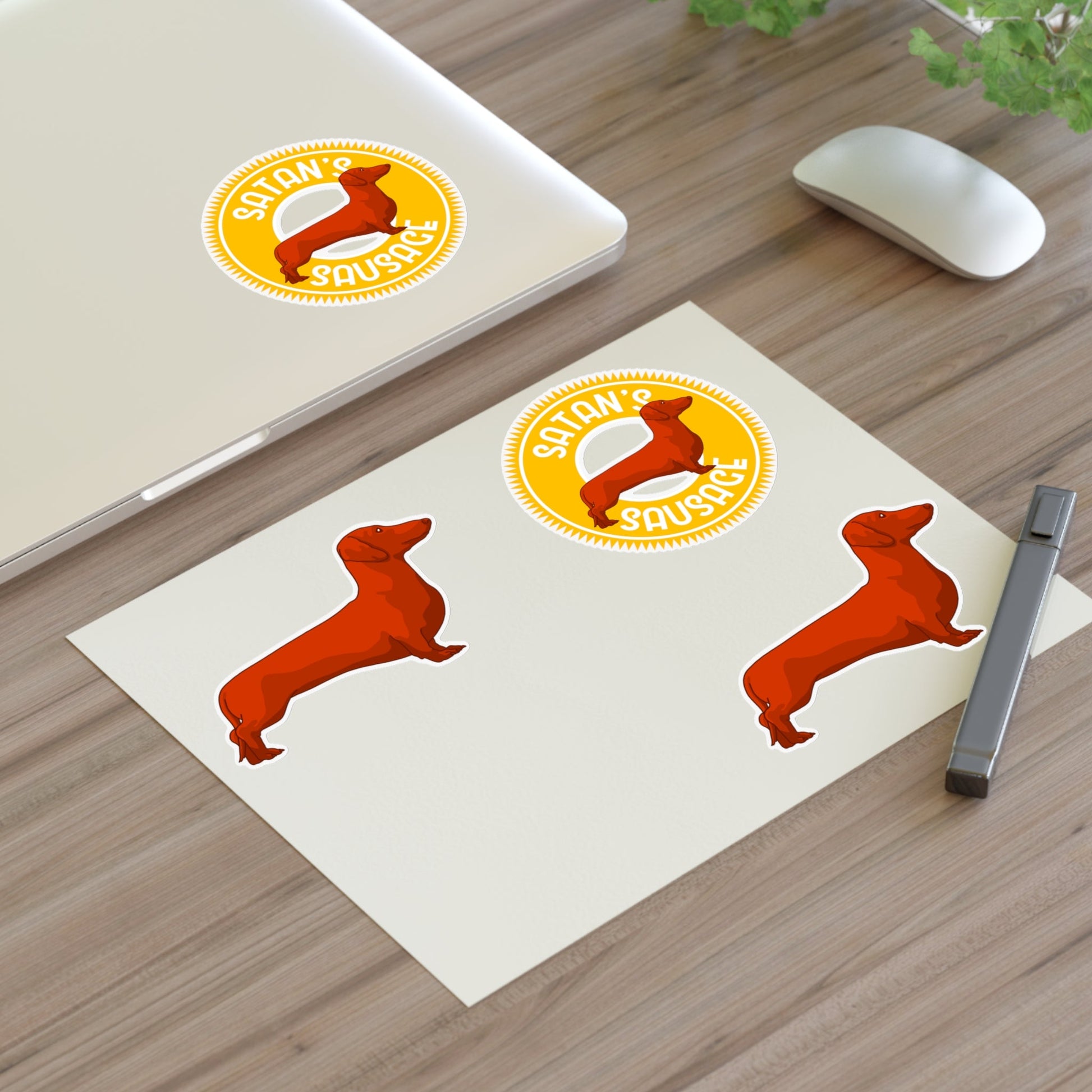 Satan's Sausage | Sticker Sheet - Detezi Designs-30506558977261855169