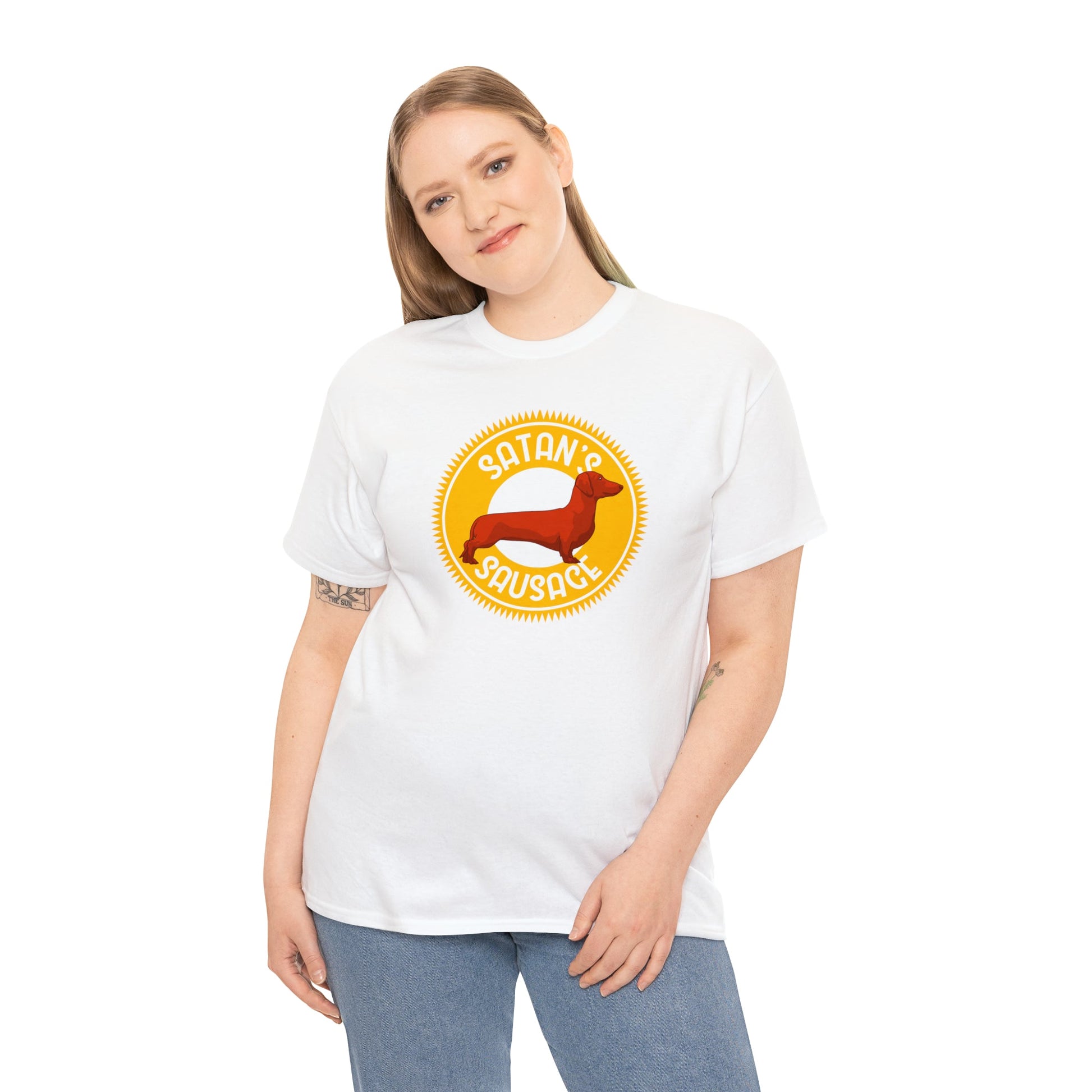 Satan's Sausage | T-shirt - Detezi Designs-22311958236951034811