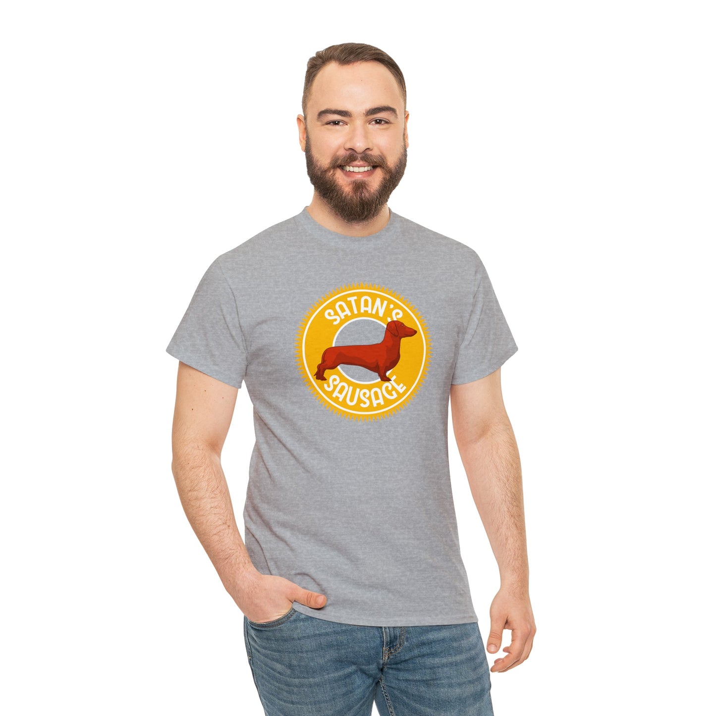 Satan's Sausage | T-shirt - Detezi Designs-22311958236951034811