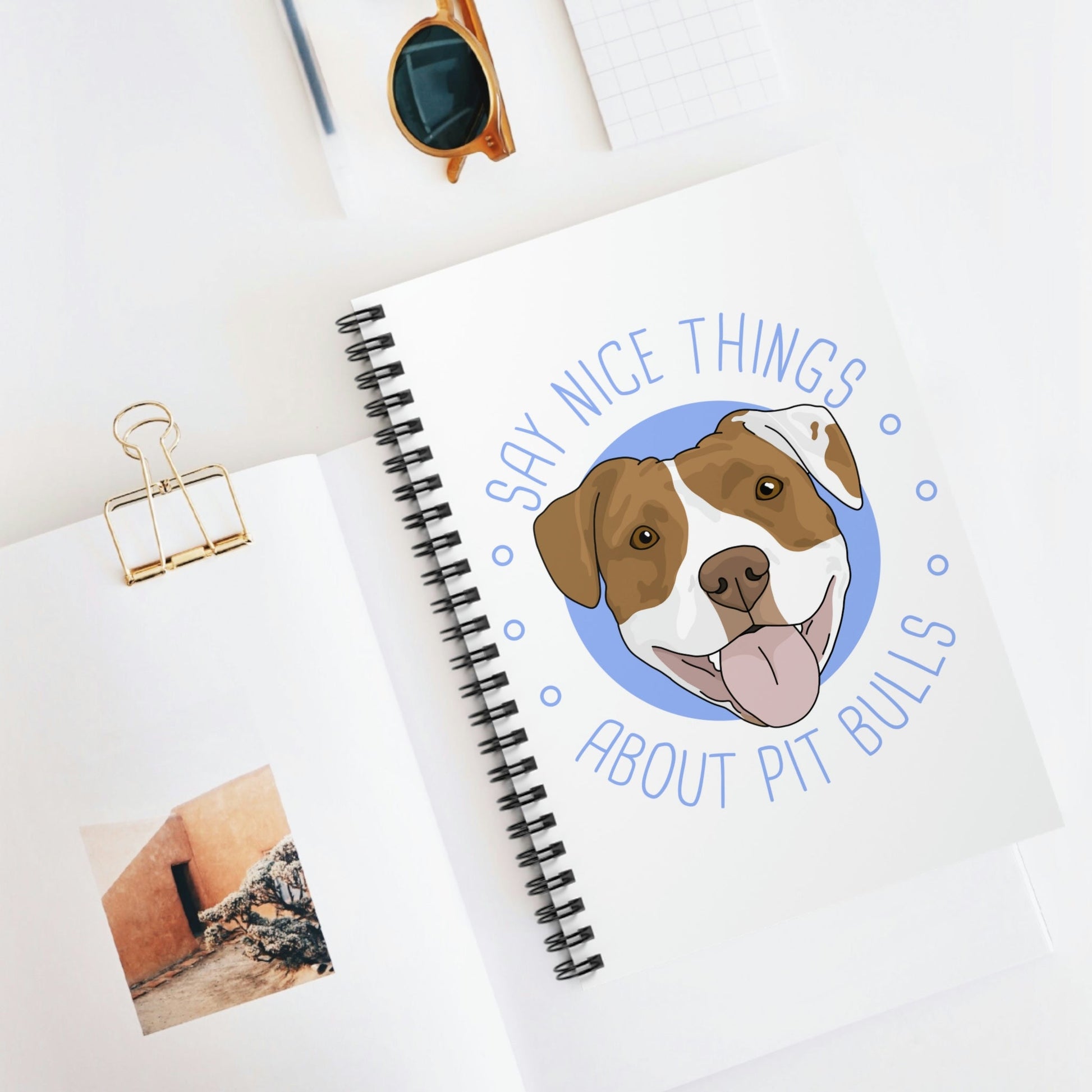 Say Nice Things About Pit Bulls | Notebook - Detezi Designs-32865508359570438822
