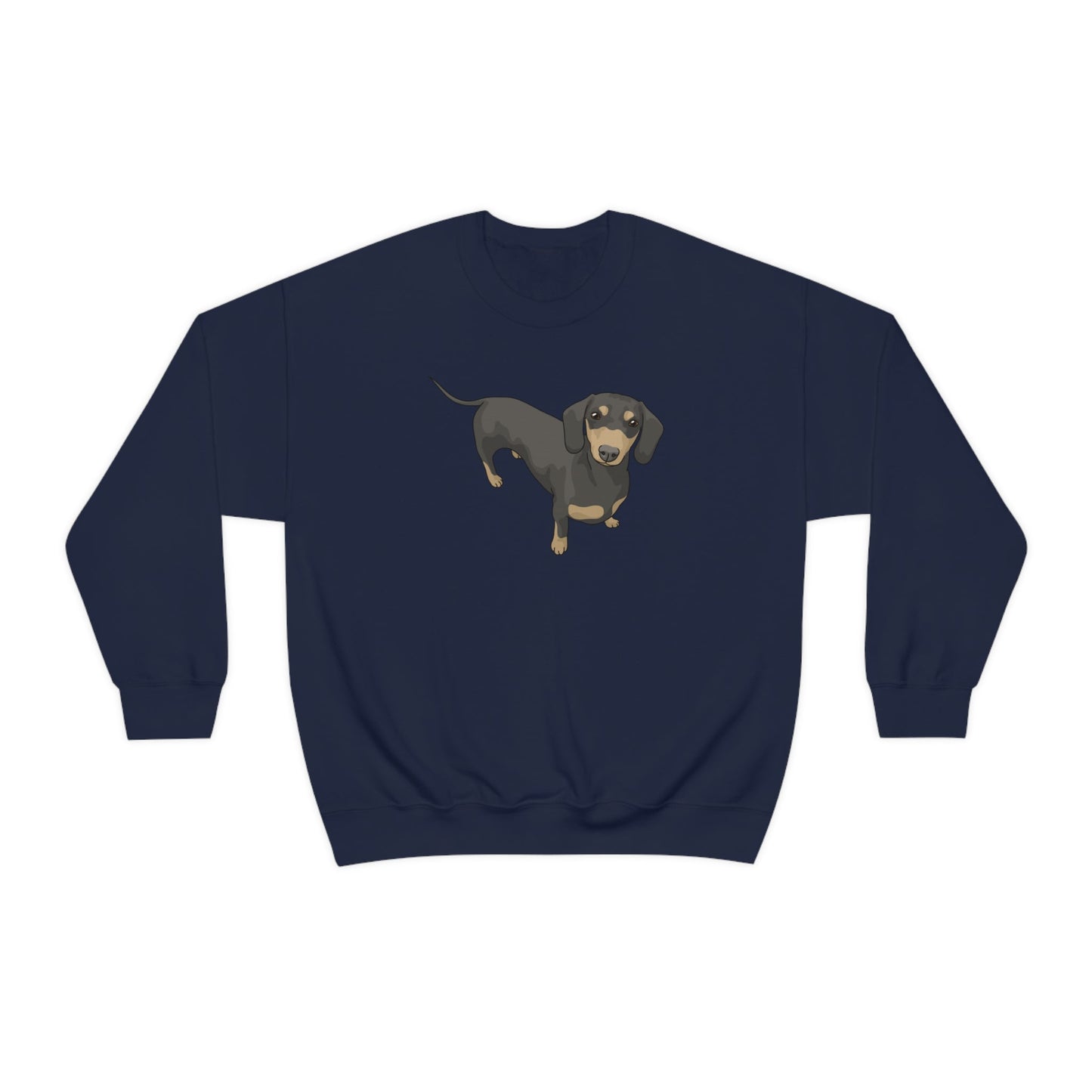 Short Hair Dachshund | Crewneck Sweatshirt - Detezi Designs-19369030669379881943