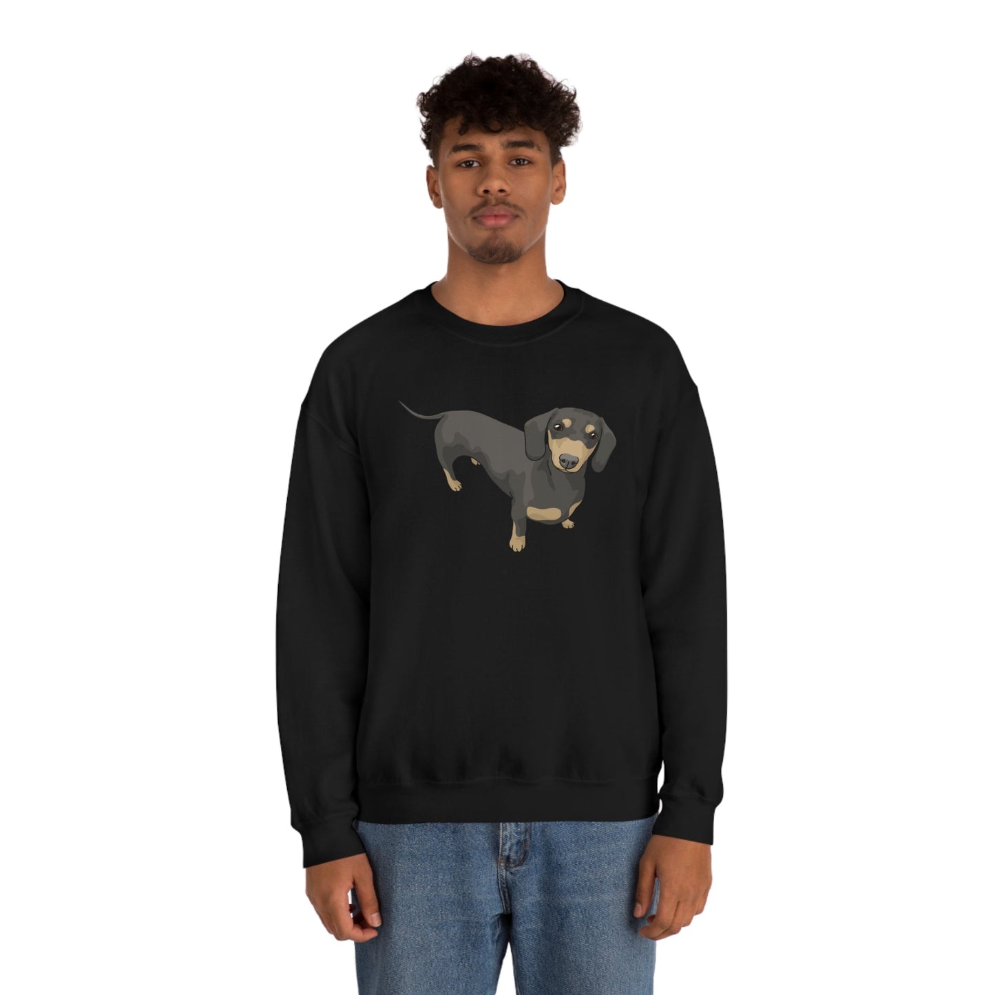 Short Hair Dachshund | Crewneck Sweatshirt - Detezi Designs-31857348025322831370