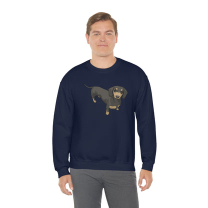 Short Hair Dachshund | Crewneck Sweatshirt - Detezi Designs-31857348025322831370