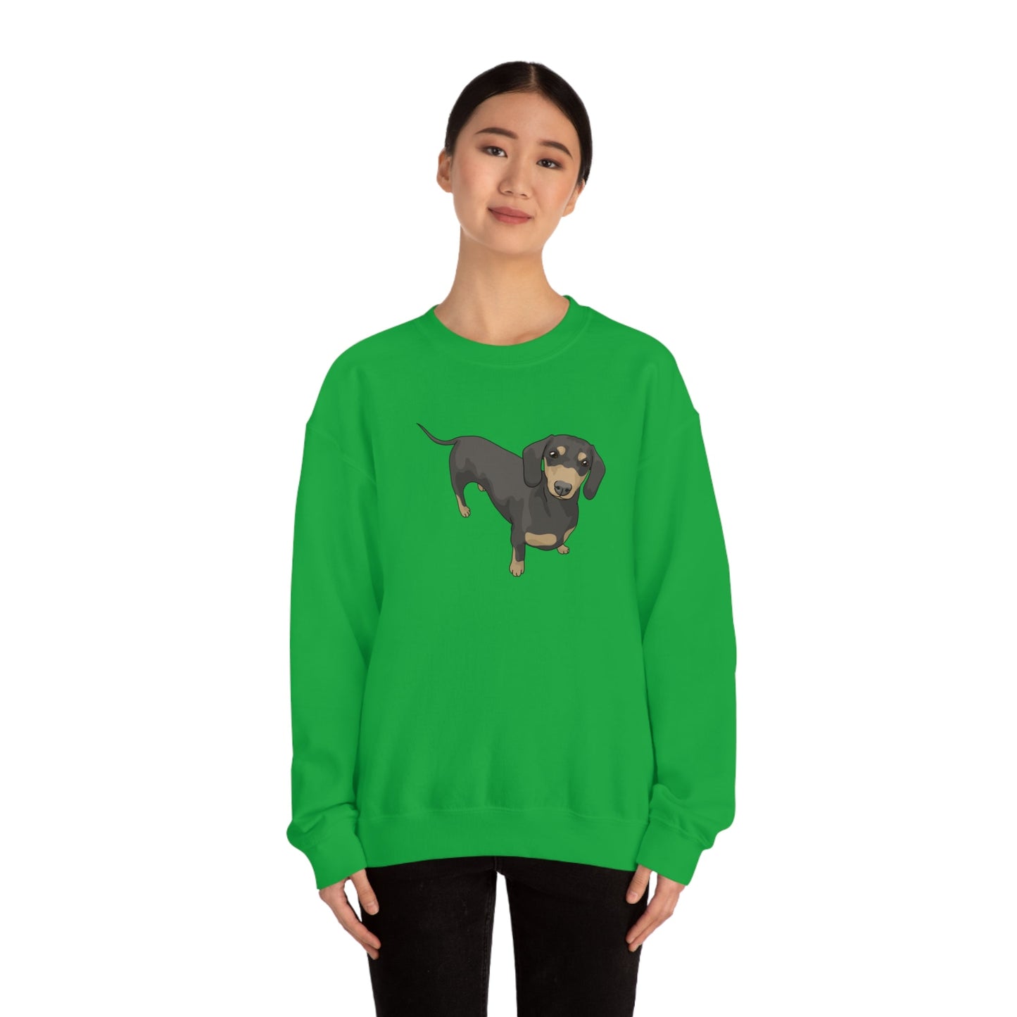 Short Hair Dachshund | Crewneck Sweatshirt - Detezi Designs-31857348025322831370