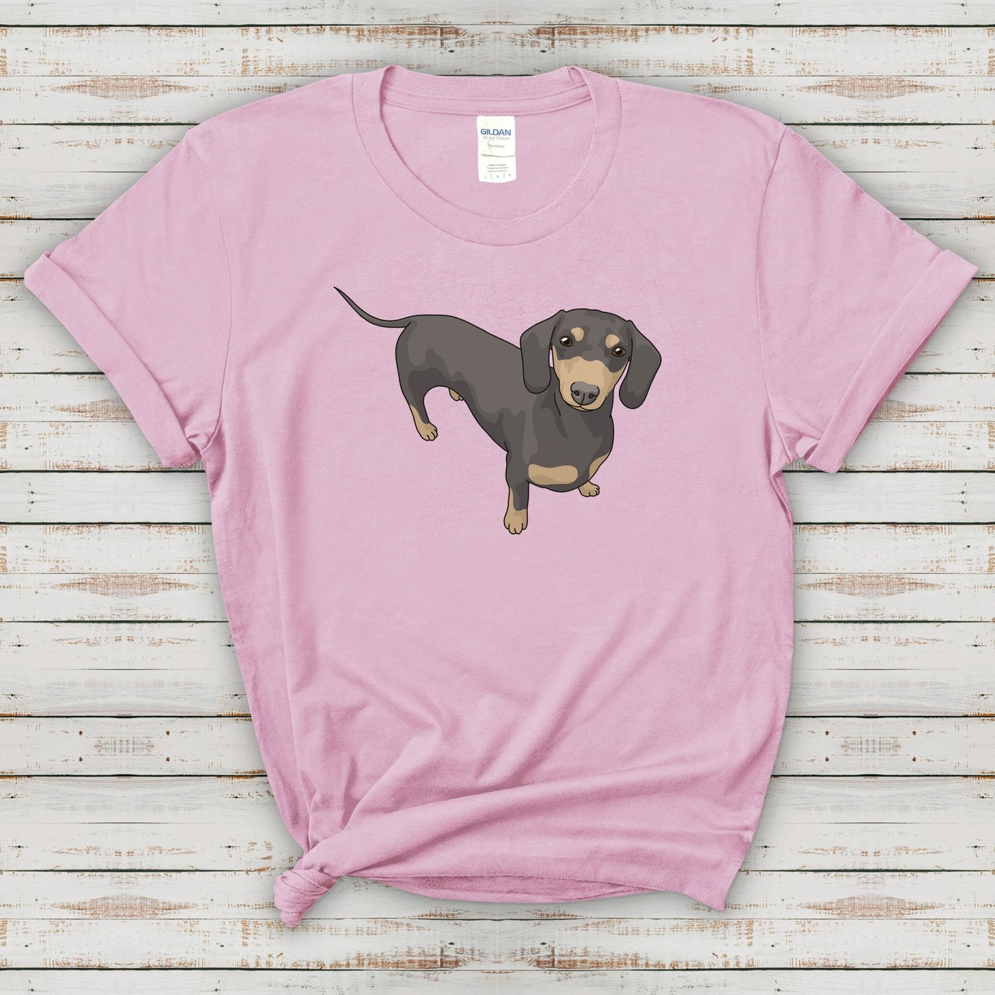 Short Hair Dachshund | T-shirt - Detezi Designs-25717849485041657626