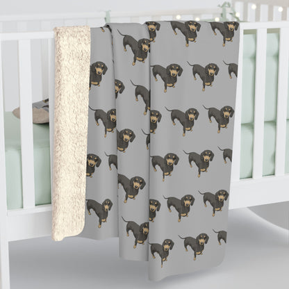 Short Hair Dachshunds | Sherpa Fleece Blanket - Detezi Designs-14917236451919868207