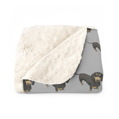 Short Hair Dachshunds | Sherpa Fleece Blanket - Detezi Designs-14917236451919868207