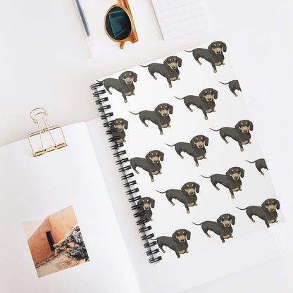 Short Hair Dachshunds | Spiral Notebook - Detezi Designs-72731340994725595208