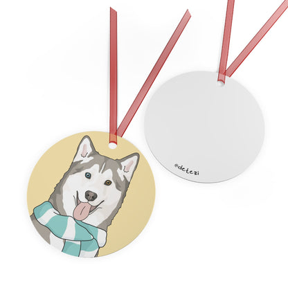 Siberian Husky | 2023 Holiday Ornament - Detezi Designs-46398576872112295232