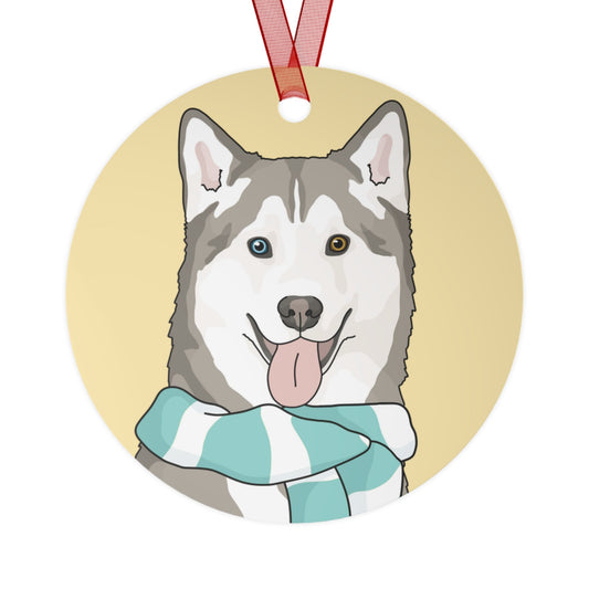 Siberian Husky | 2023 Holiday Ornament - Detezi Designs-46398576872112295232