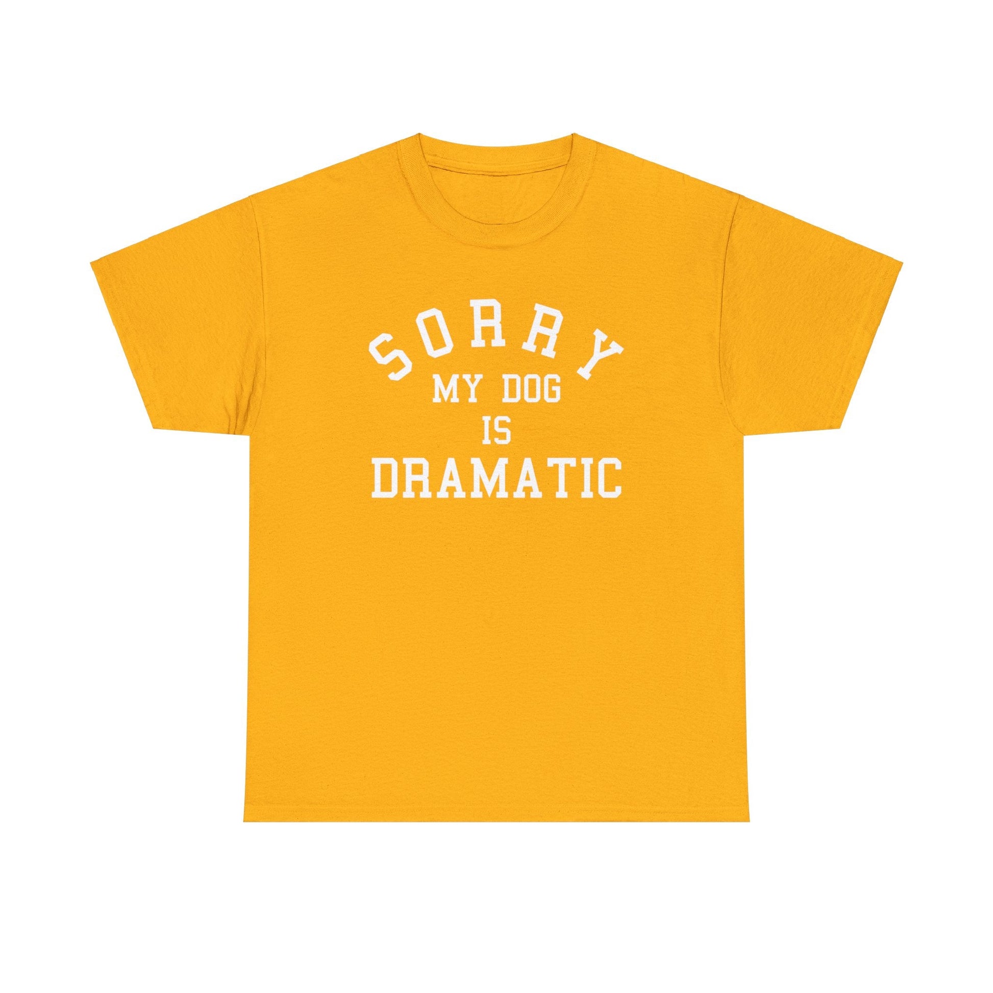 Sorry, My Dog Is Dramatic | Text Tee - Detezi Designs-13305958373436059052