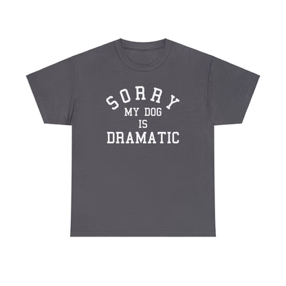 Sorry, My Dog Is Dramatic | Text Tee - Detezi Designs-13672322984434453472