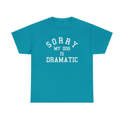 Sorry, My Dog Is Dramatic | Text Tee - Detezi Designs-16936211307662312283