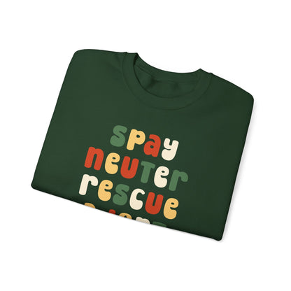 Spay, Neuter, Rescue, Adopt | Crewneck Sweatshirt - Detezi Designs-32690663090239577649