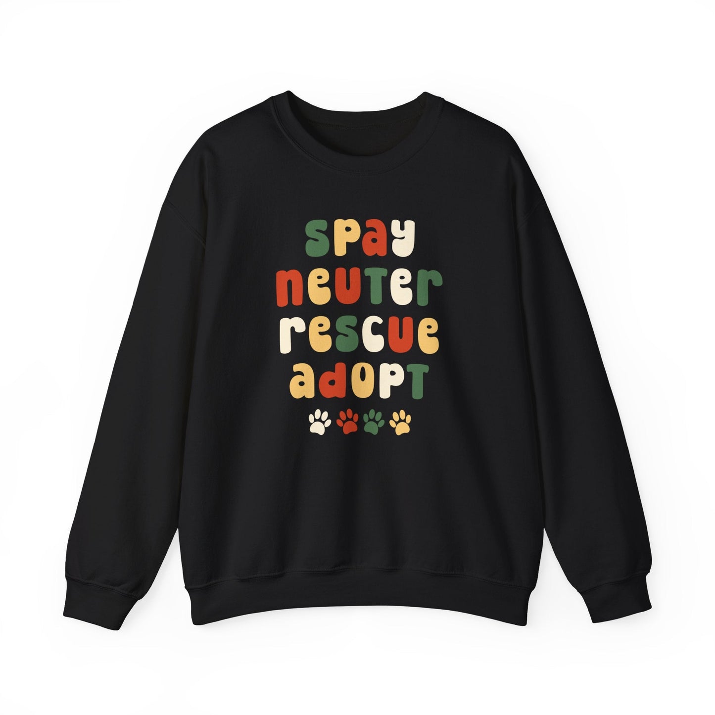 Spay, Neuter, Rescue, Adopt | Crewneck Sweatshirt - Detezi Designs-32690663090239577649