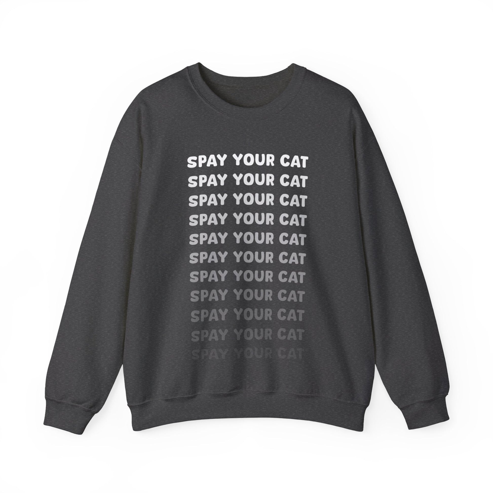 Spay Your Cat | Echo Text | Crewneck Sweatshirt - Detezi Designs-20503716609070385374