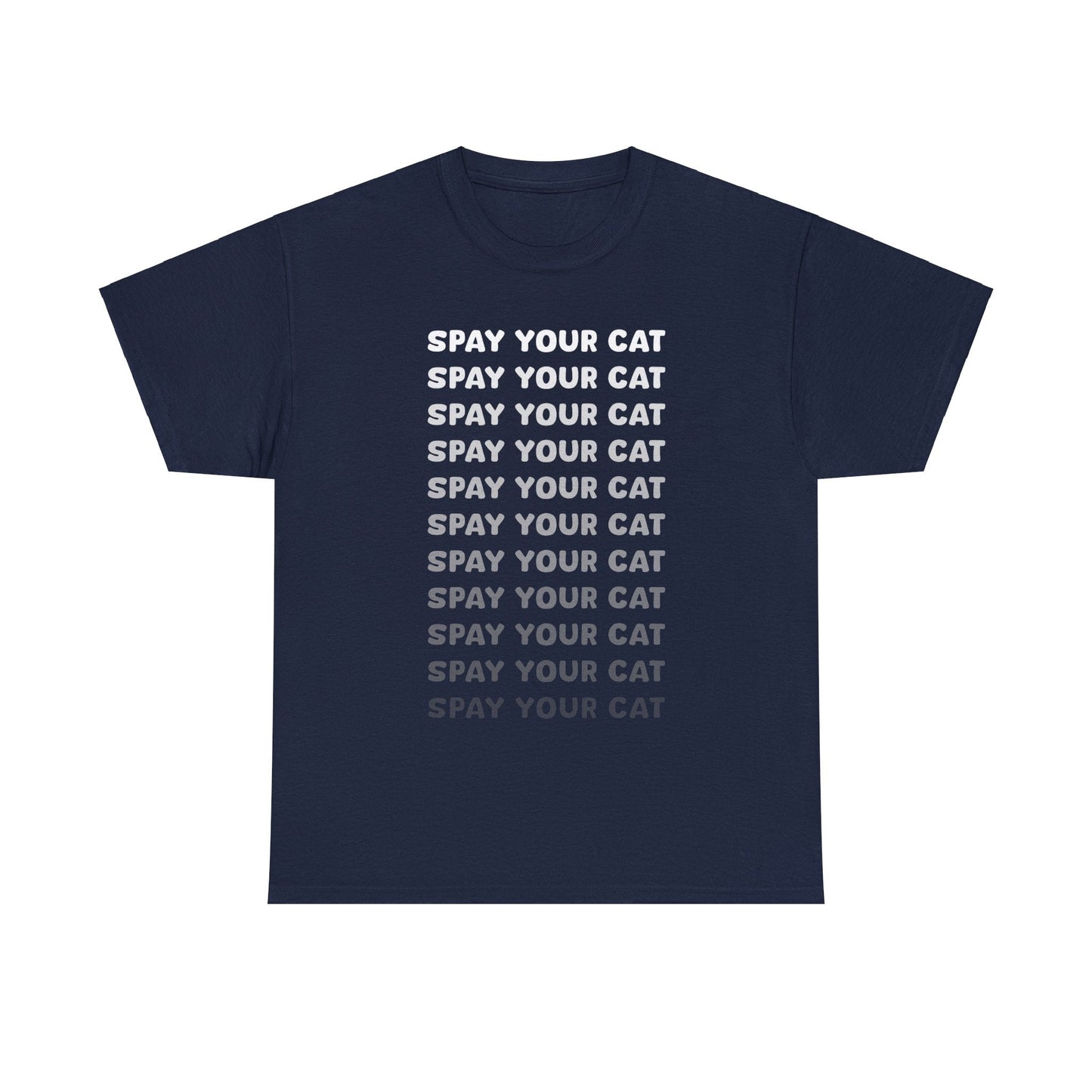 Spay Your Cat | Echo Text | Unisex T-shirt - Detezi Designs-10033805400387520407