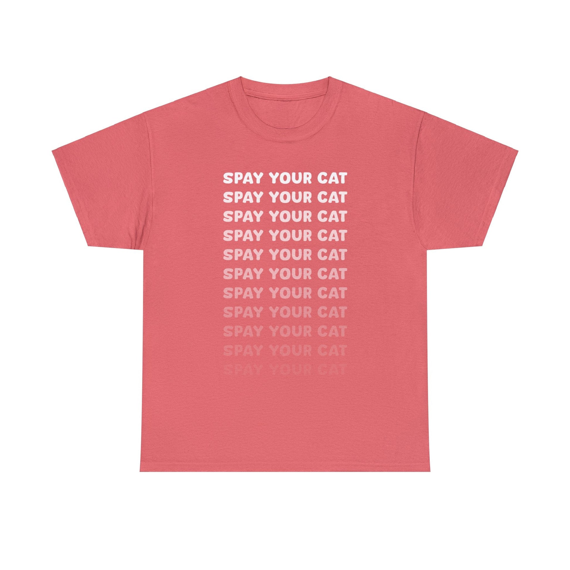 Spay Your Cat | Echo Text | Unisex T-shirt - Detezi Designs-20203452922940555176