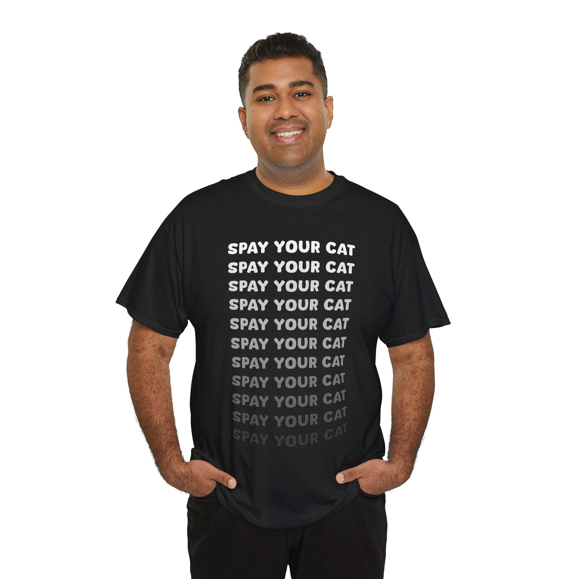 Spay Your Cat | Echo Text | Unisex T-shirt - Detezi Designs-33691061773683033390