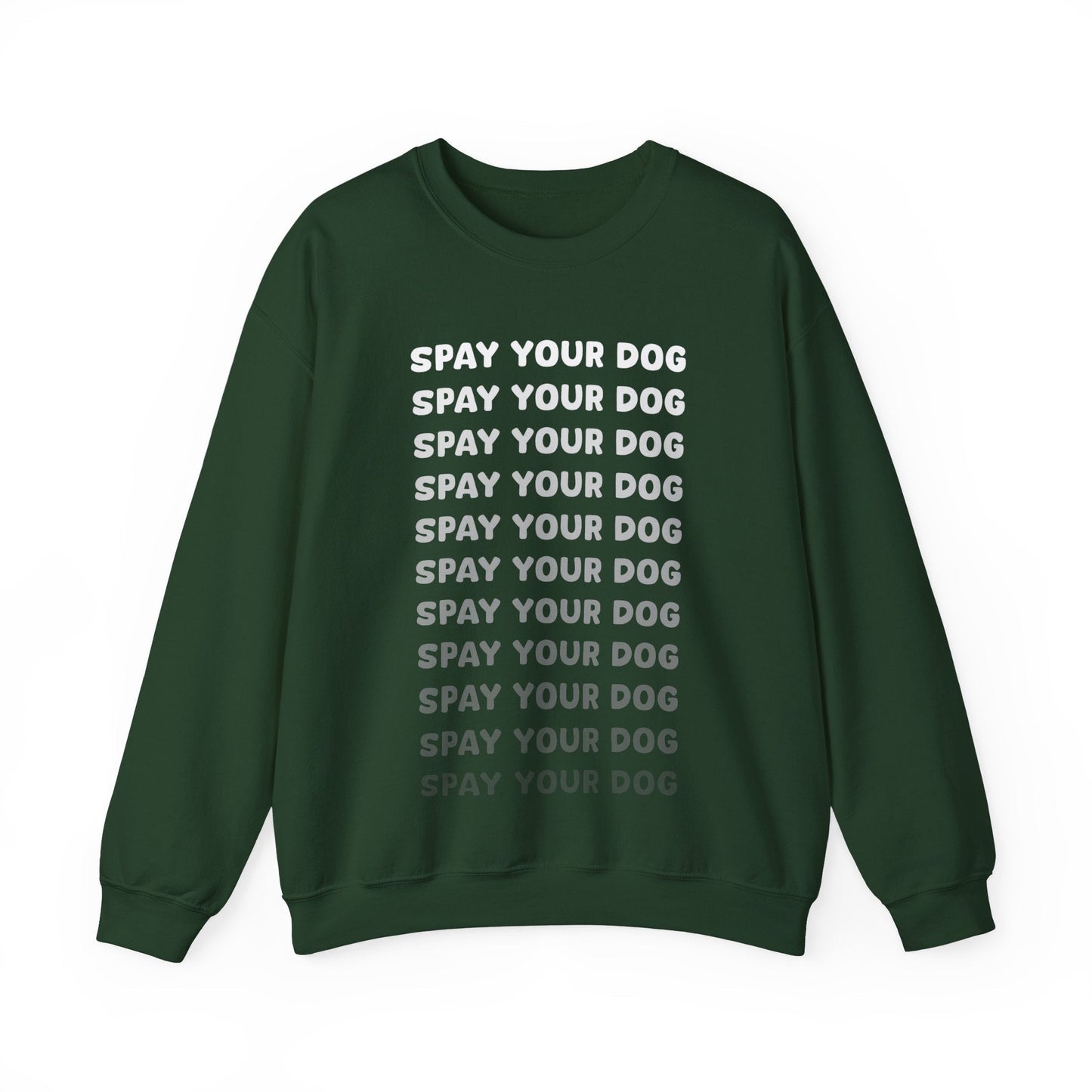 Spay Your Dog | Echo Text | Crewneck Sweatshirt - Detezi Designs-23007976559166795152