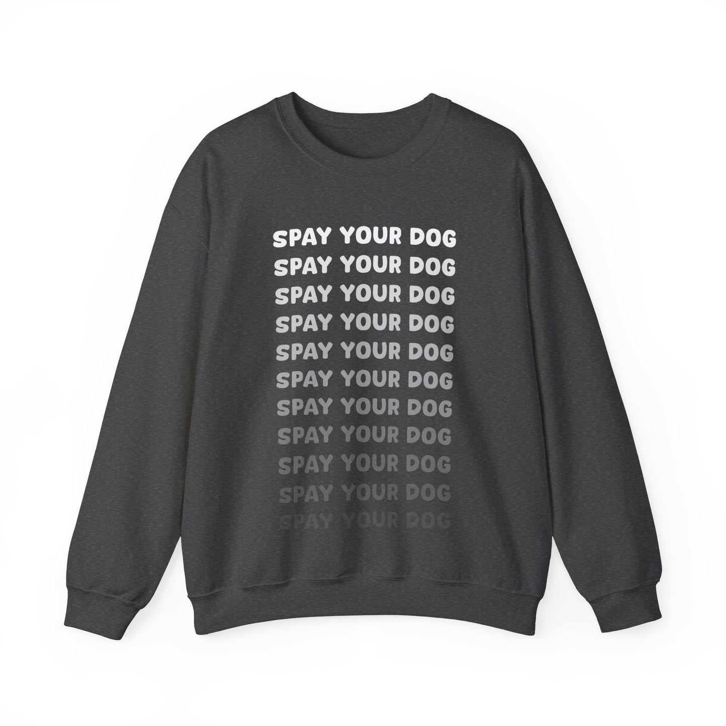 Spay Your Dog | Echo Text | Crewneck Sweatshirt - Detezi Designs-57699251042484517761