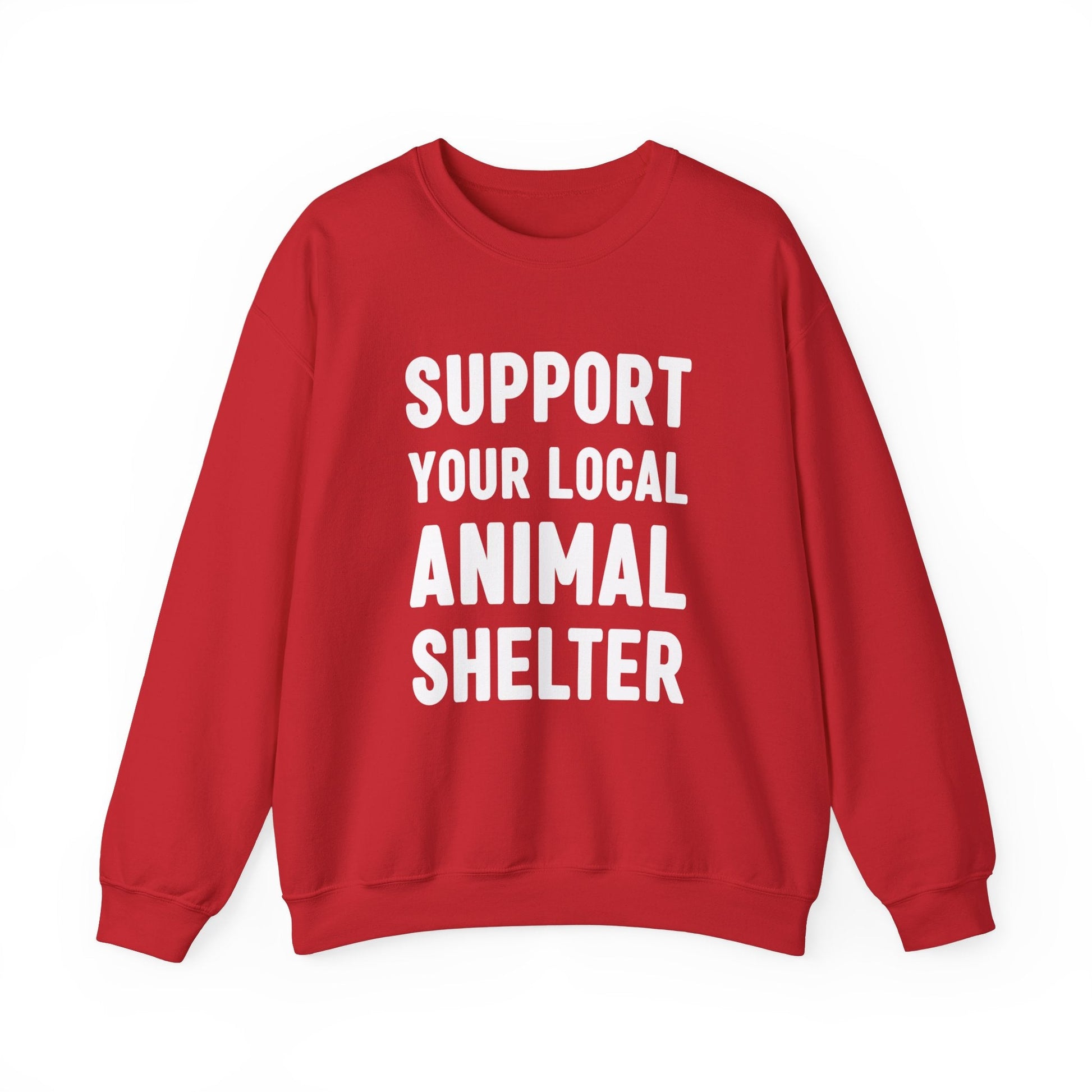 Support Your Local Animal Shelter | Crewneck Sweatshirt - Detezi Designs-13746987635354289996