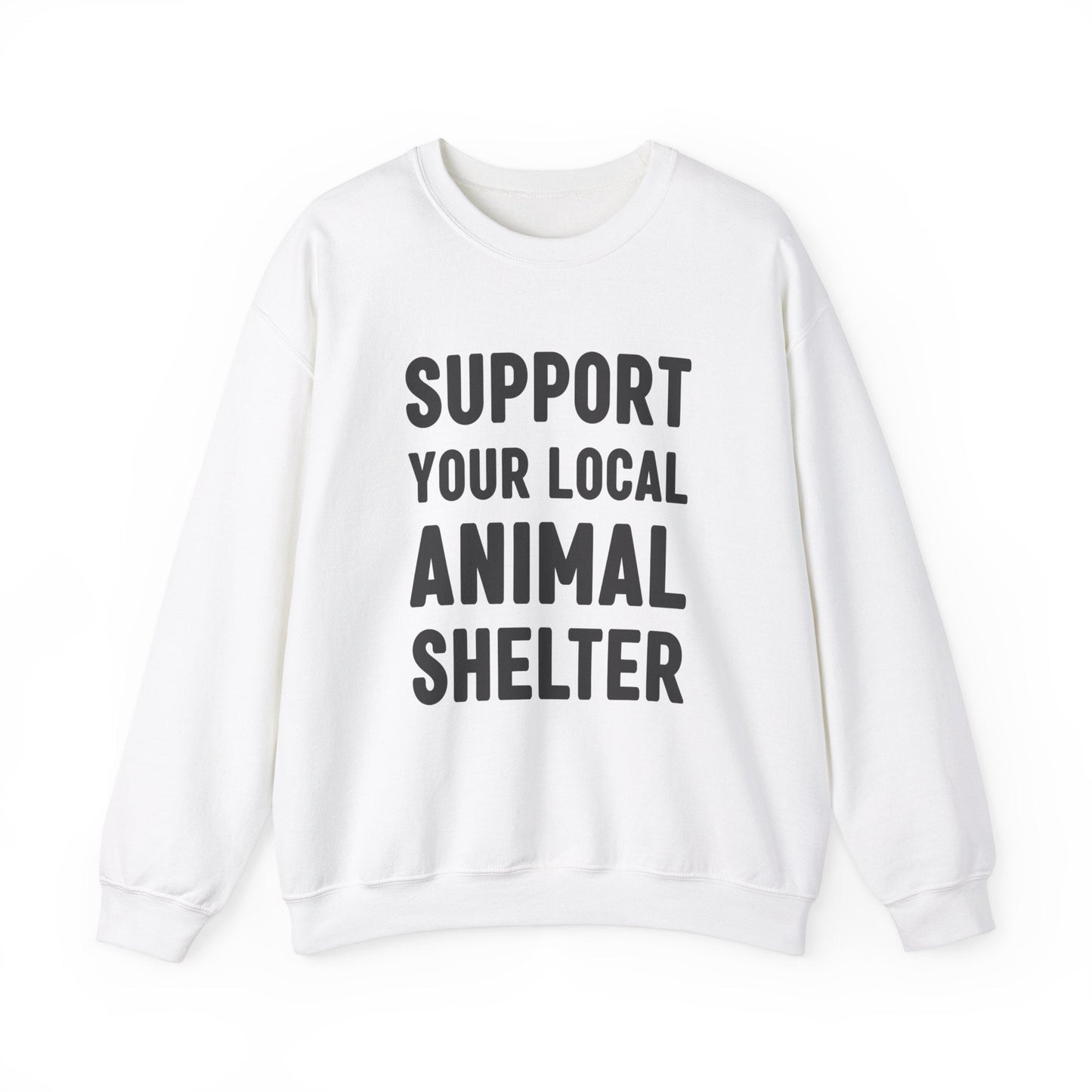 Support Your Local Animal Shelter | Crewneck Sweatshirt - Detezi Designs-14430542241842270952