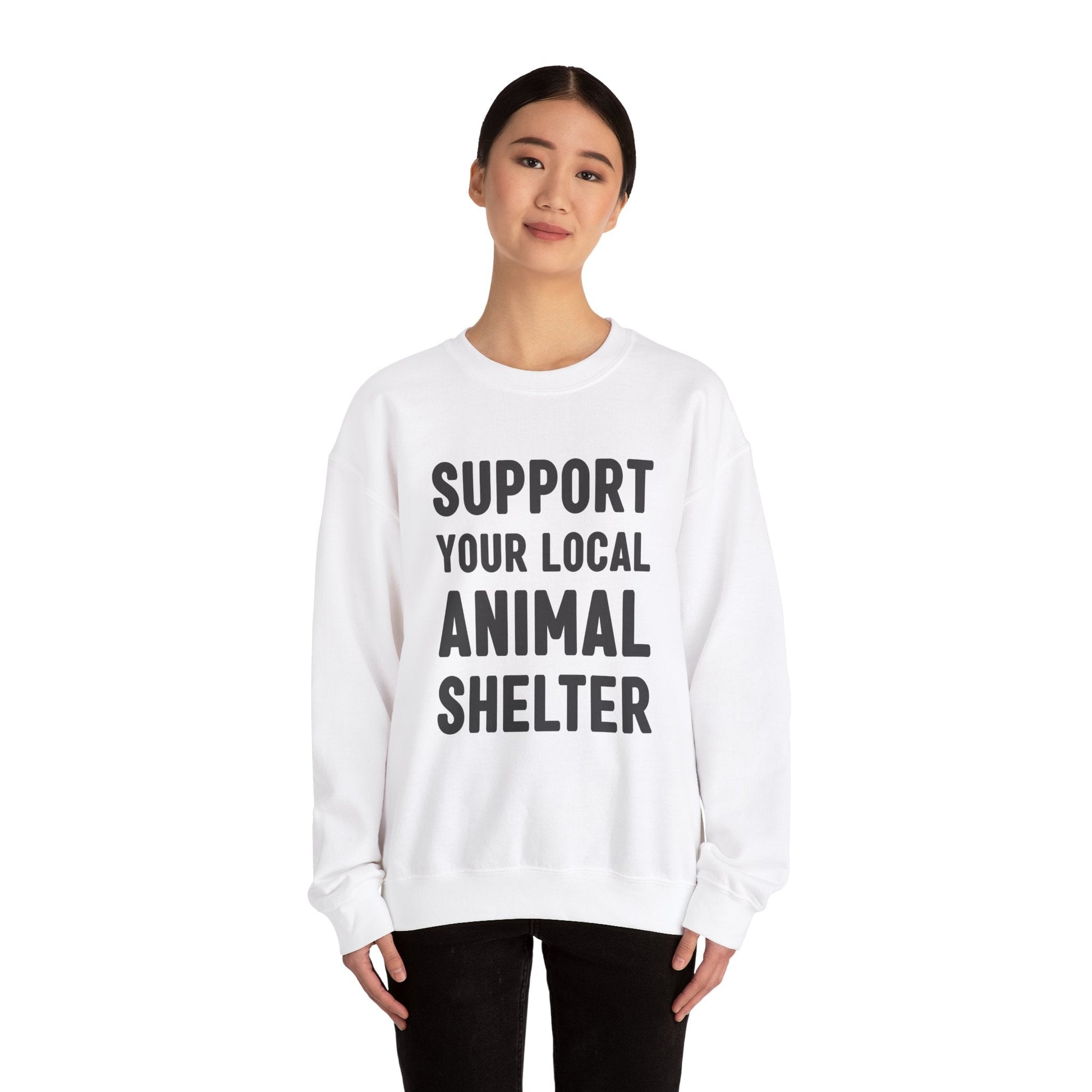 Support Your Local Animal Shelter | Crewneck Sweatshirt - Detezi Designs-18793886866293822089