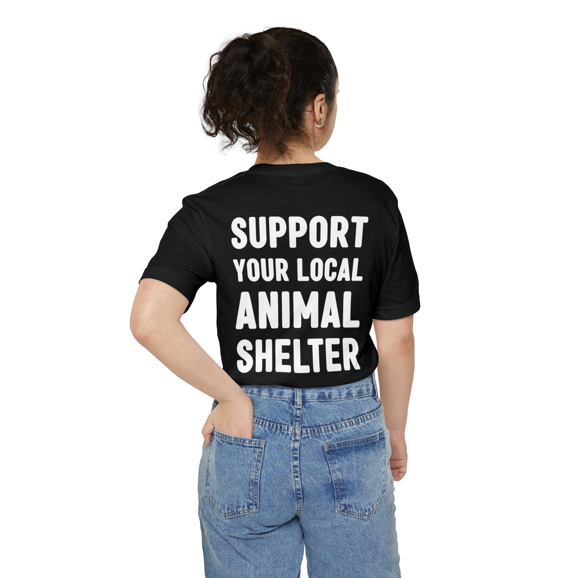 Support Your Local Animal Shelter | Pocket T-shirt - Detezi Designs-10794669094942568683