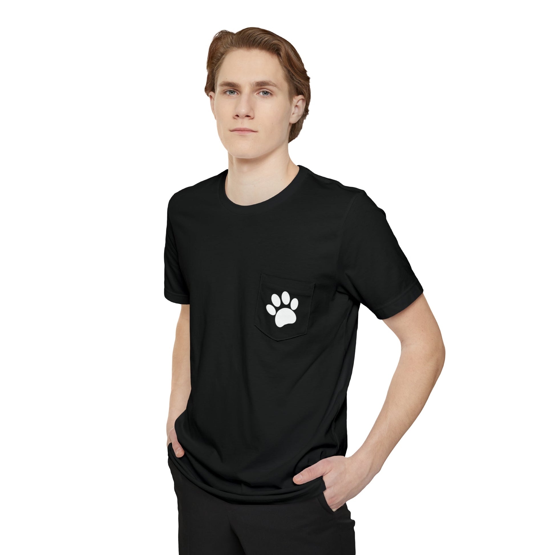 Support Your Local Animal Shelter | Pocket T-shirt - Detezi Designs-17312035957702421038