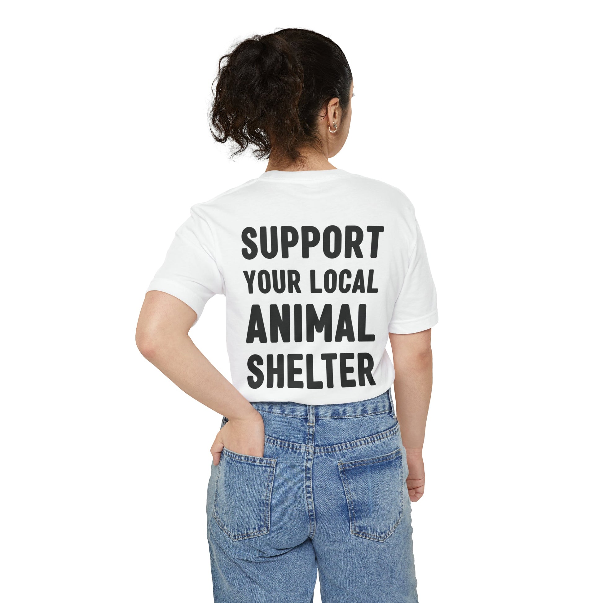 Support Your Local Animal Shelter | Pocket T-shirt - Detezi Designs-17312035957702421038