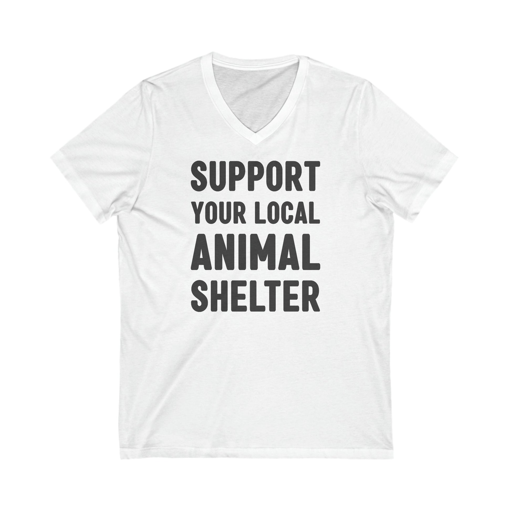 Support Your Local Animal Shelter | Unisex V-Neck Tee - Detezi Designs-33570548932216735011