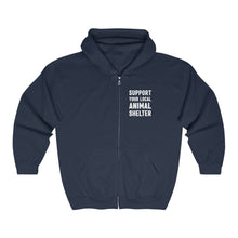 Load image into Gallery viewer, Support Your Local Animal Shelter | Zip-up Sweatshirt - Detezi Designs-24271981160201988291
