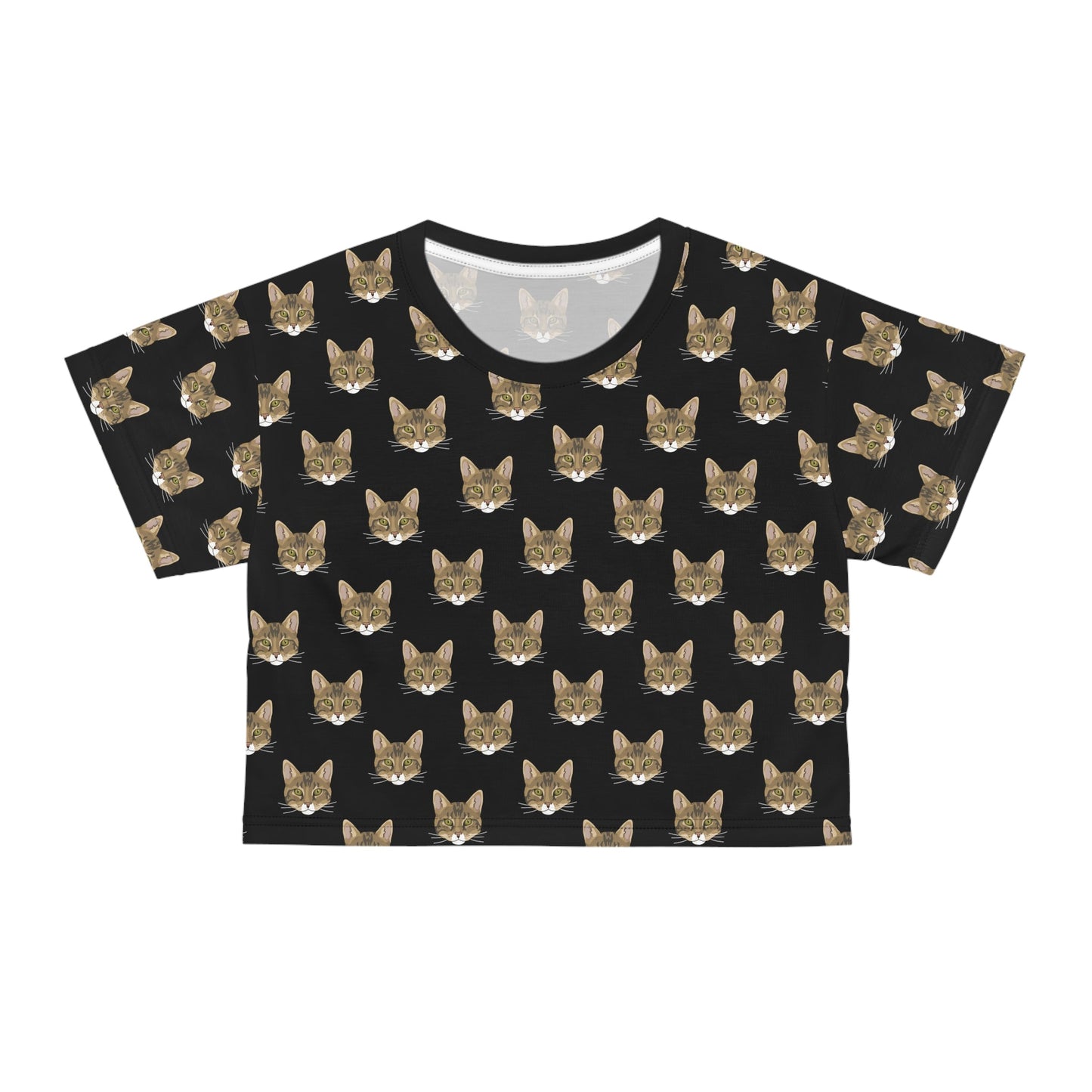 Tabby DSH Cat | Crop Tee - Detezi Designs-GR001