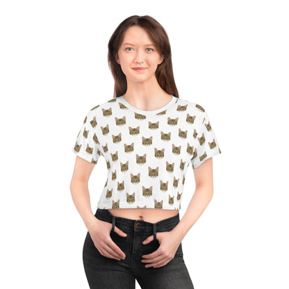 Tabby DSH Cat | Crop Tee - Detezi Designs-GR001