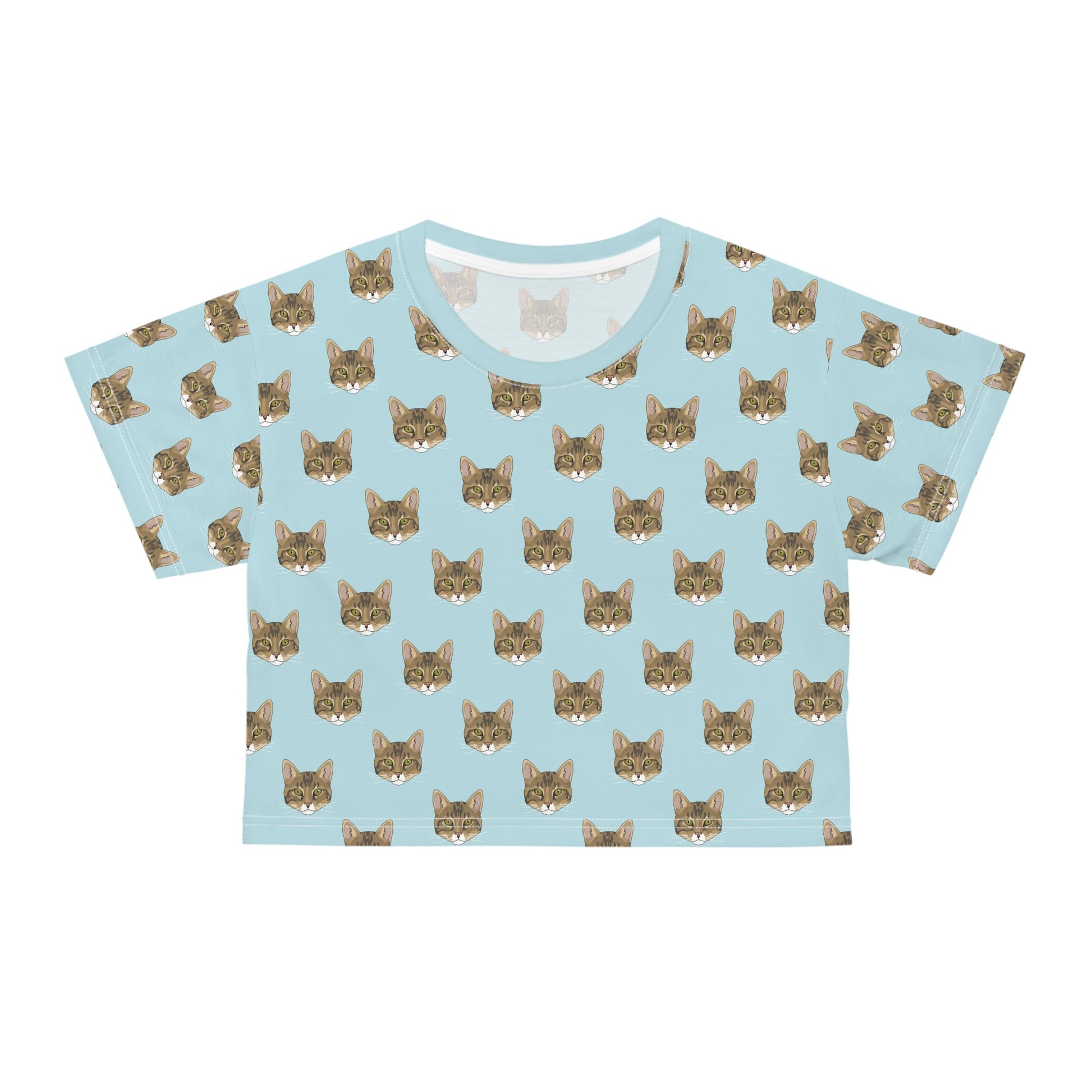 Tabby DSH Cat | Crop Tee - Detezi Designs-GR001