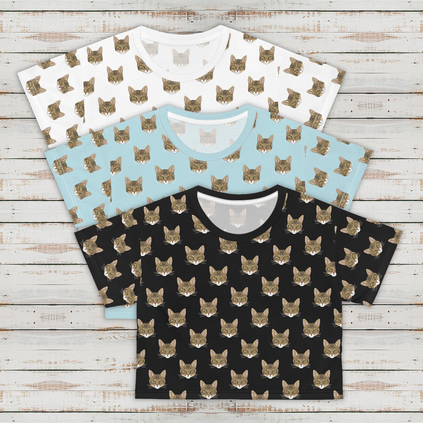 Tabby DSH Cat | Crop Tee - Detezi Designs-GR001