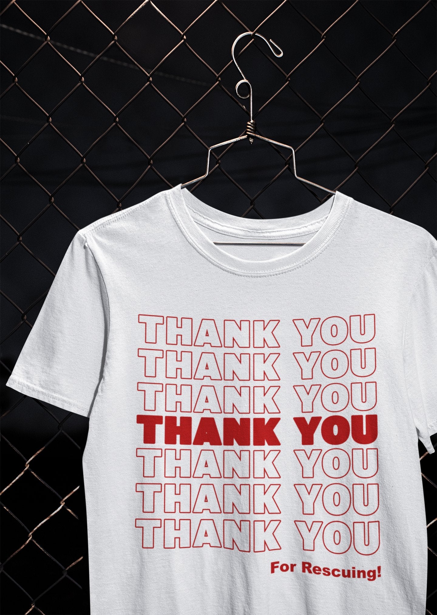 Thank You for Rescuing | Text Tees - Detezi Designs-23288292287840346878