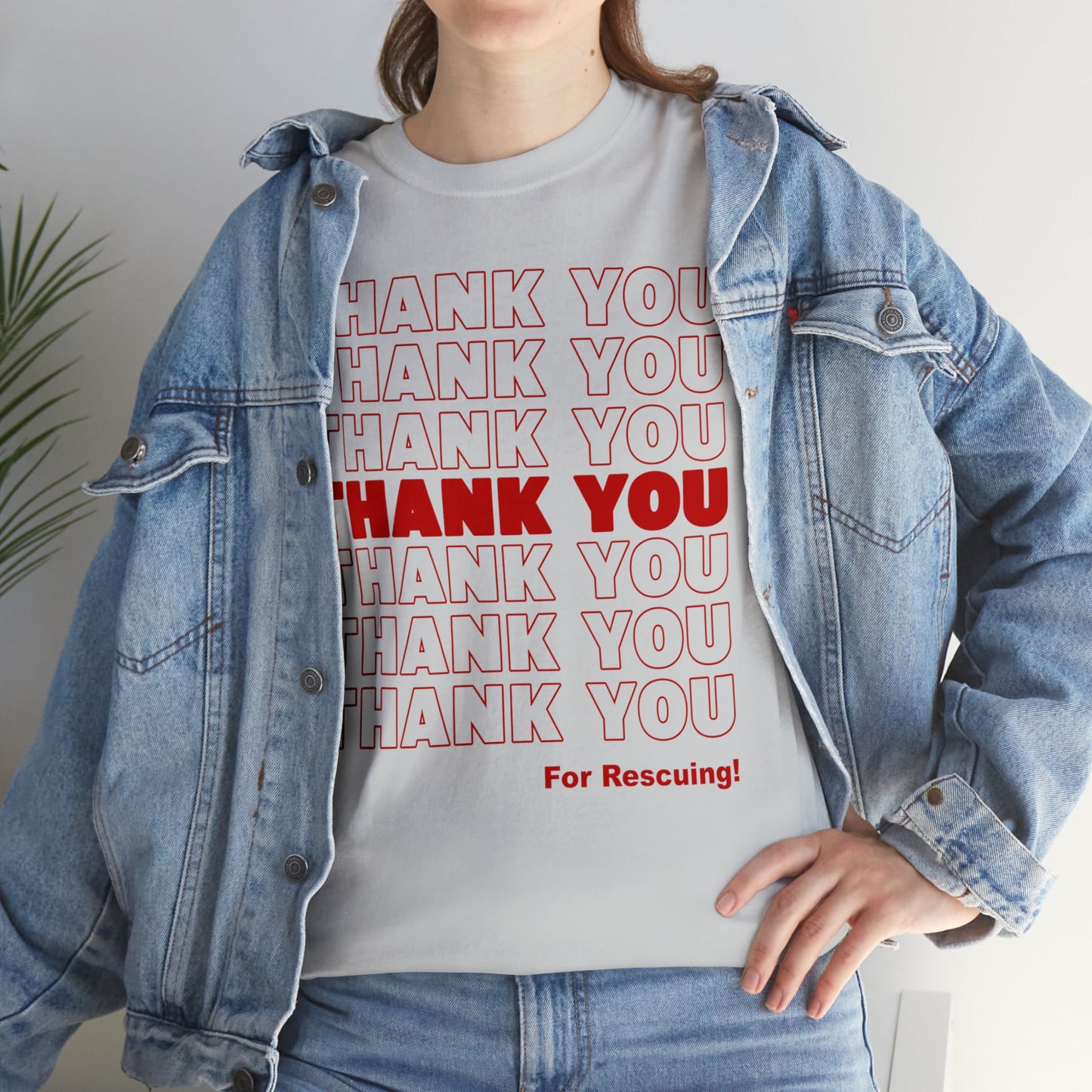 Thank You for Rescuing | Text Tees - Detezi Designs-30705474486544847502