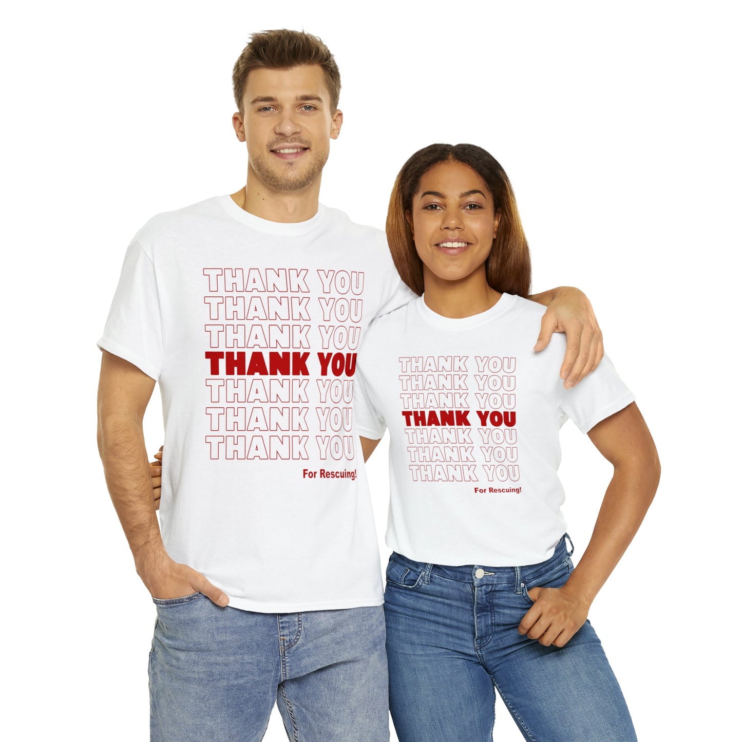 Thank You for Rescuing | Text Tees - Detezi Designs-30705474486544847502