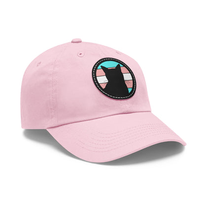 Trans Pride | Cat Silhouette | Dad Hat - Detezi Designs-91308316910195261325