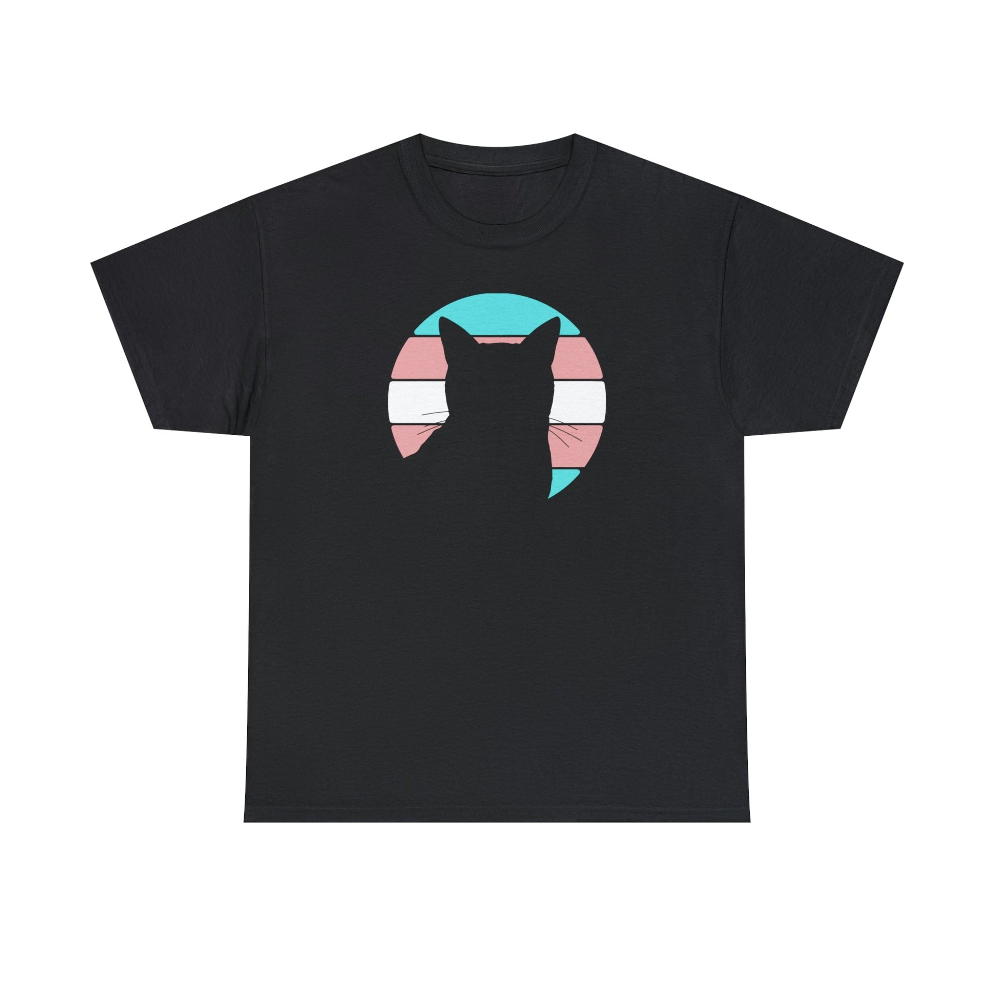 Trans Pride | Cat Silhouette | T-shirt - Detezi Designs-15182330129582437246