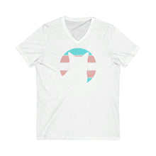 Load image into Gallery viewer, Trans Pride | Cat Silhouette | Unisex V-Neck Tee - Detezi Designs-19395191854884349149
