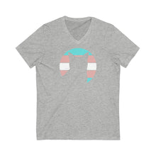 Load image into Gallery viewer, Trans Pride | Cat Silhouette | Unisex V-Neck Tee - Detezi Designs-31373056150087041281
