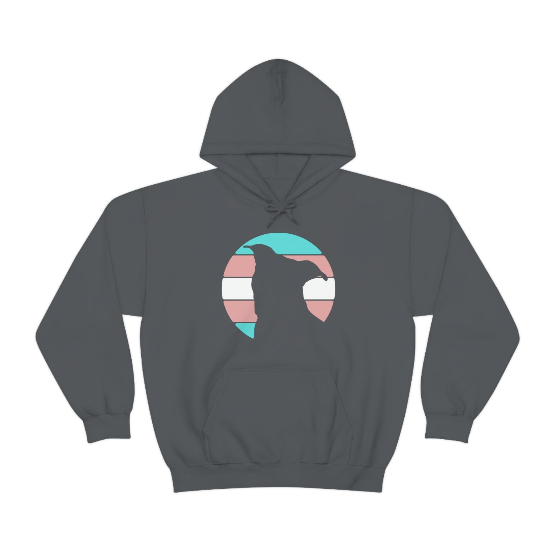 Trans Pride | Pit Bull Silhouette | Hooded Sweatshirt - Detezi Designs-31141269326166273591