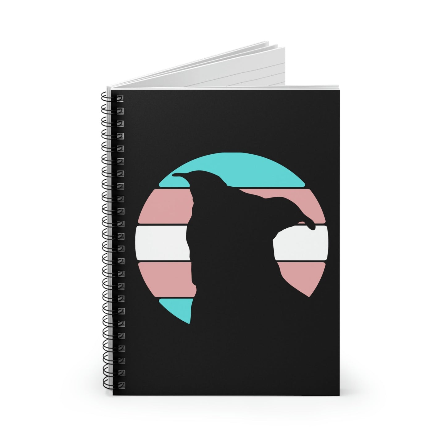 Trans Pride | Pit Bull Silhouette | Notebook - Detezi Designs-23681156570023538410