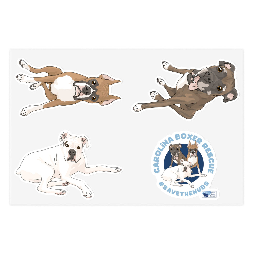 Tyson, Lady, and Romeo | FUNDRAISER for Carolina Boxer Rescue | Sticker Sheets - Detezi Designs-29165711983895102827