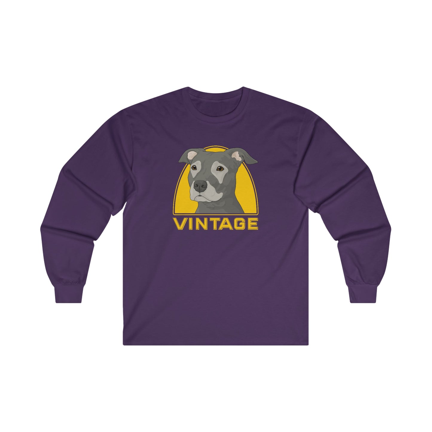 Vintage Dog | Long Sleeve Tee - Detezi Designs-21243000751558304467