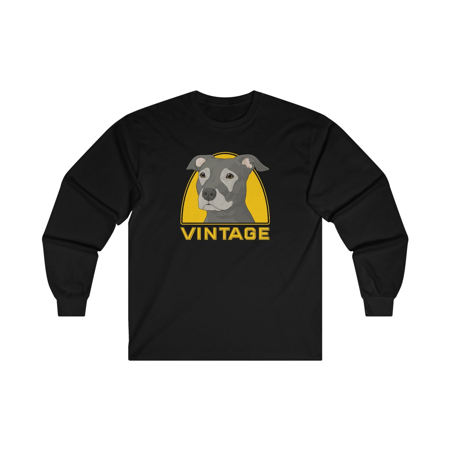 Vintage Dog | Long Sleeve Tee - Detezi Designs-28811580352012682879